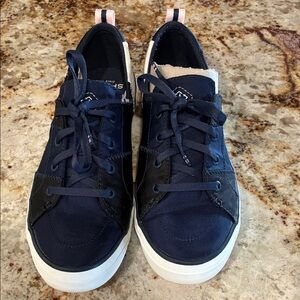Sperry Navy and Pink Sneakers